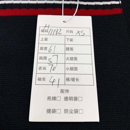 Gucci Black Striped Silk Knit Cardigan