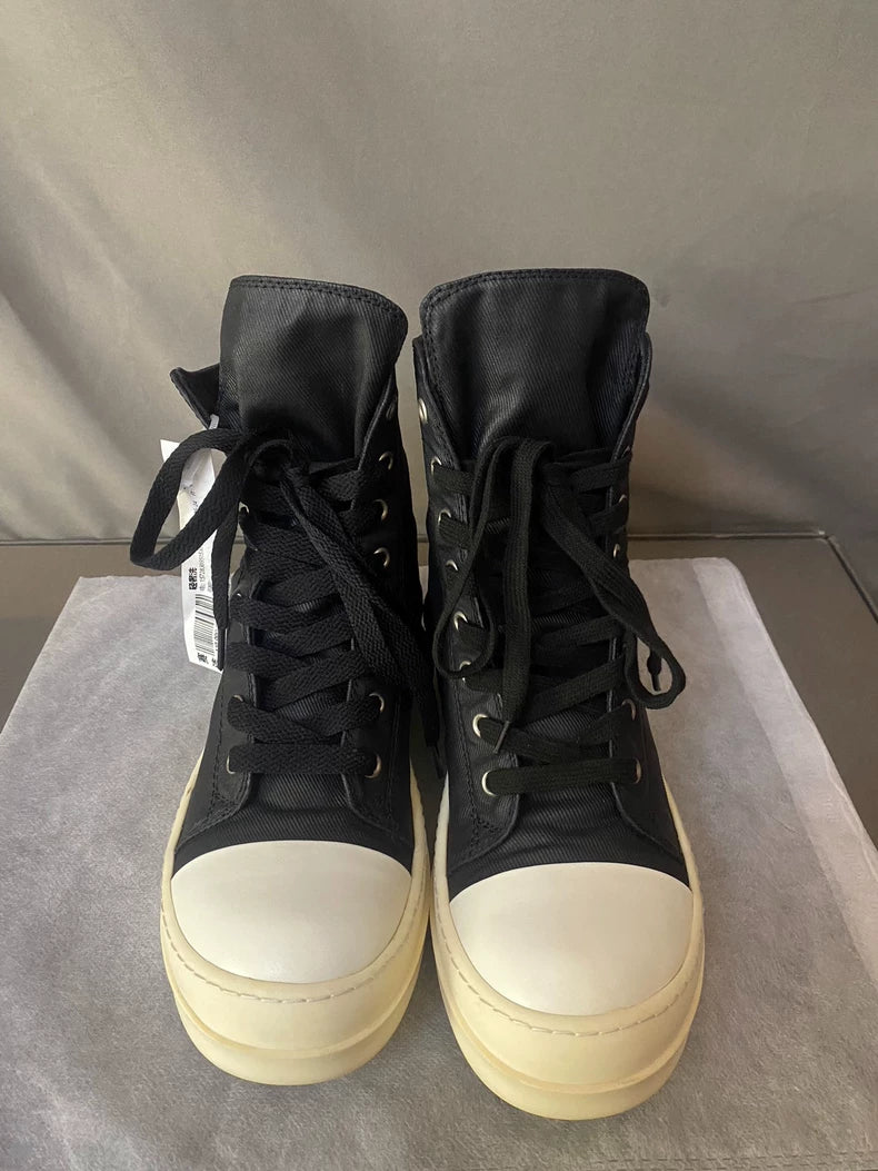 Rick Owens Waxed High-Top Sneakers-yf