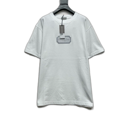 Dior Chest Embroidered Logo Short Sleeve T-shirt