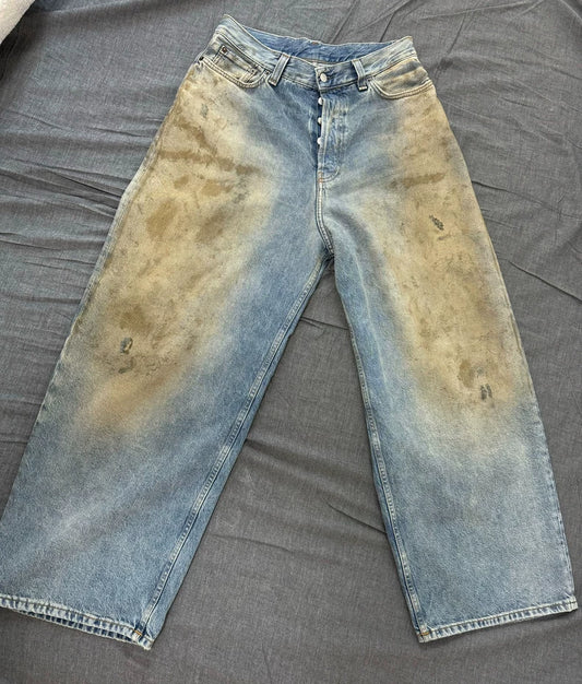 Acne Studios Baggy Jeans with Mud Stains