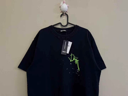 Dior Black Short Sleeve Graphic Tee