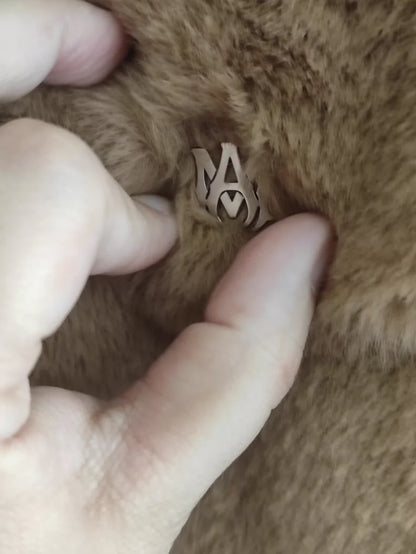 Amiri Brown Fur Collar Jacket