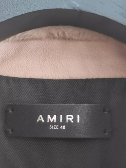 Amiri Brown Fur Collar Jacket