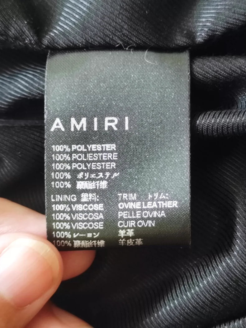 Amiri Brown Fur Collar Jacket