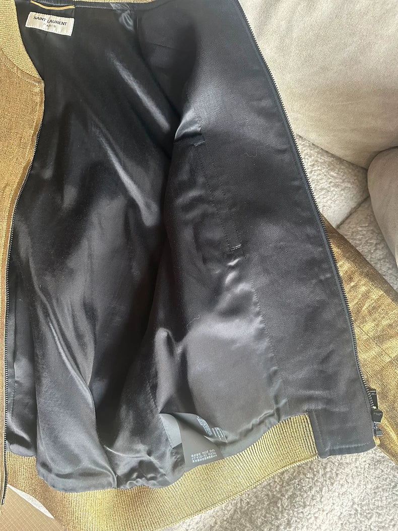 Gold Saint Laurent Jacket for Sale