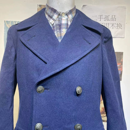Vintage Double-Breasted Wool Coat