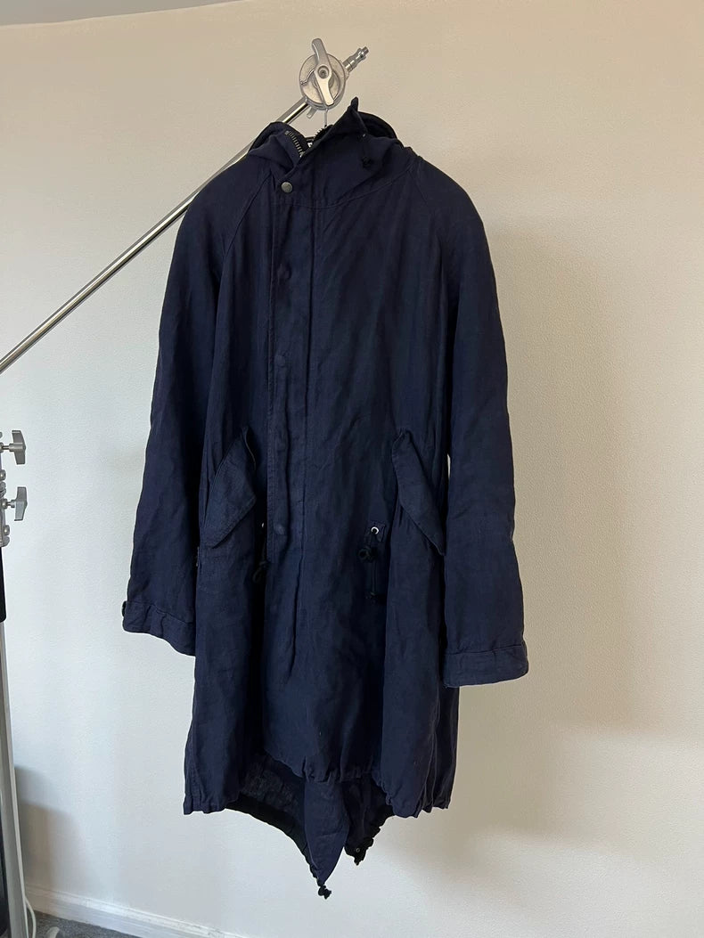 Stylish Hooded Draped Cape Coat