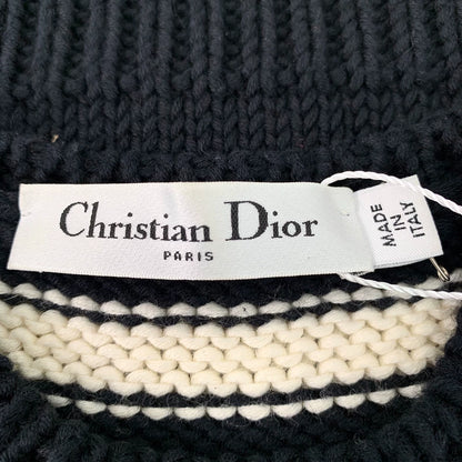 Christian Dior Black Stripe Sleeveless Knit Vest