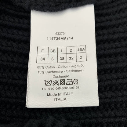 Christian Dior Black Stripe Sleeveless Knit Vest