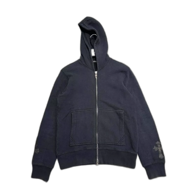 Chrome Hearts Zip-Up Hooded Sweatshirt