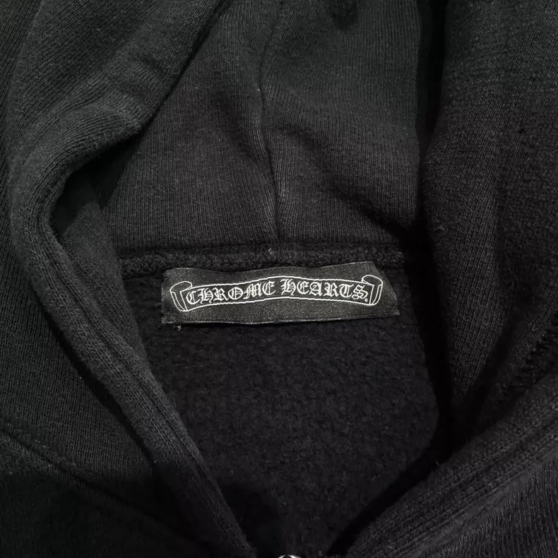 Chrome Hearts Zip-Up Hooded Sweatshirt