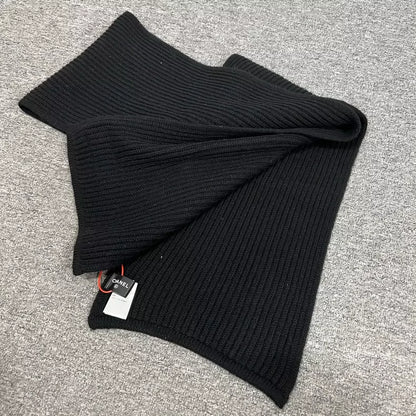 Chanel Black Cashmere Scarf with Sequins