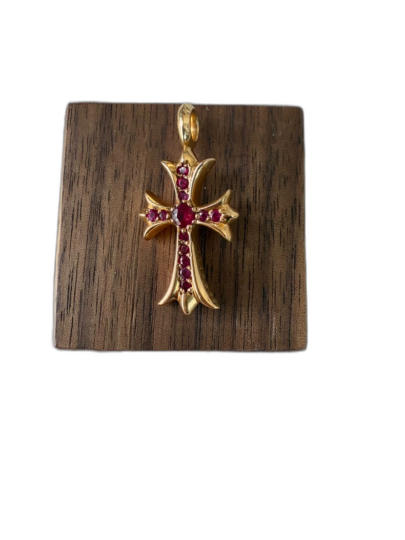 Chrome Hearts Tiny 22k Cross Pendant