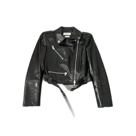 Alexander McQueen Short Leather Biker Jacket