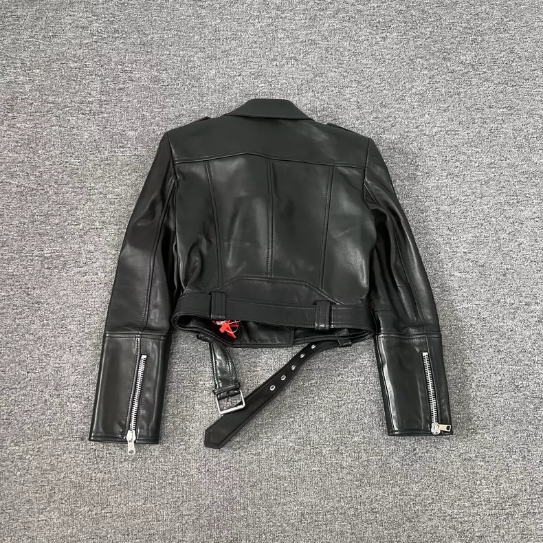 Alexander McQueen Short Leather Biker Jacket
