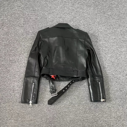 Alexander McQueen Short Leather Biker Jacket