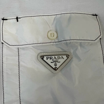 Prada Triangle Logo Short Sleeve Polo