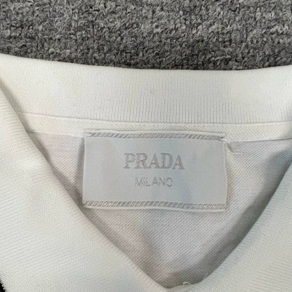 Prada Triangle Logo Short Sleeve Polo