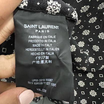 Saint Laurent Floral Print Long Sleeve Shirt