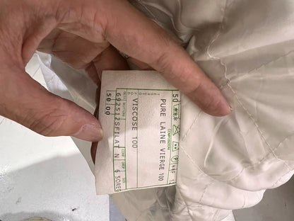 Vintage Prada Long Wool Coat with Fur Collar