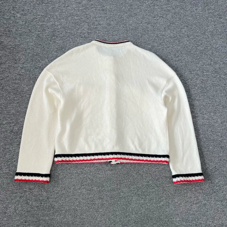 Chanel Cashmere Cardigan with Snowflake Buttons