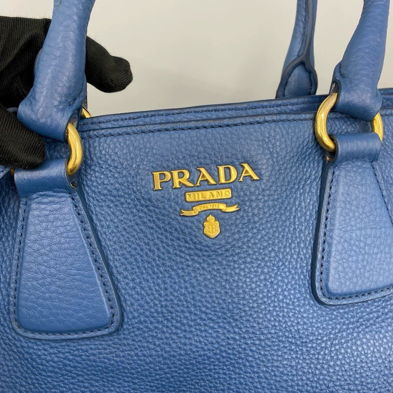 Prada Leather Tote Bag with Shoulder Strap