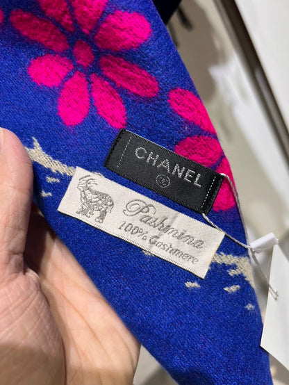 Vintage Chanel Stylish Scarf With Fringes