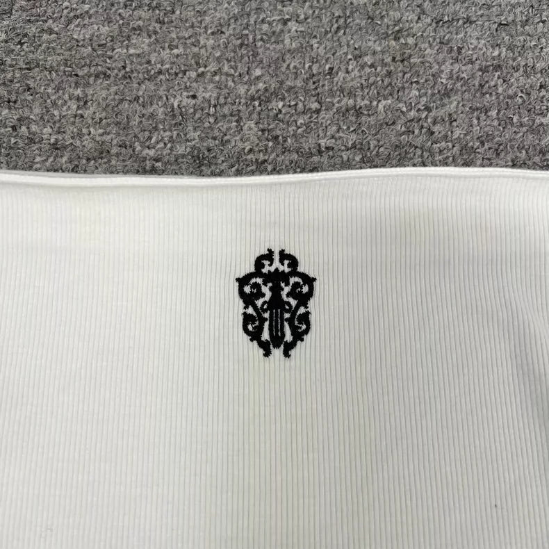 Chrome Hearts White Embroidered Mini Skirt