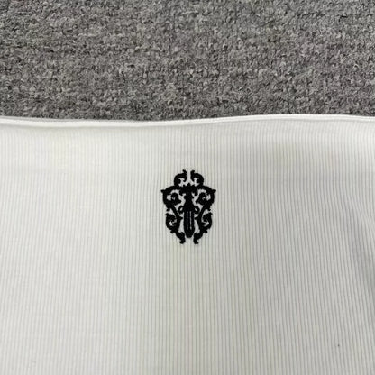 Chrome Hearts White Embroidered Mini Skirt