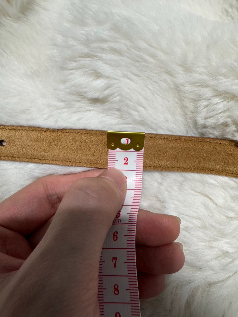 Saint Laurent Gold Mark Leather Belt