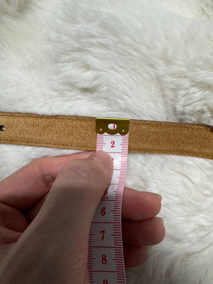 Saint Laurent Gold Mark Leather Belt