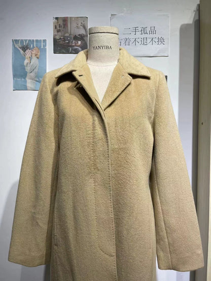 Givenchy Camel Long Wool Coat