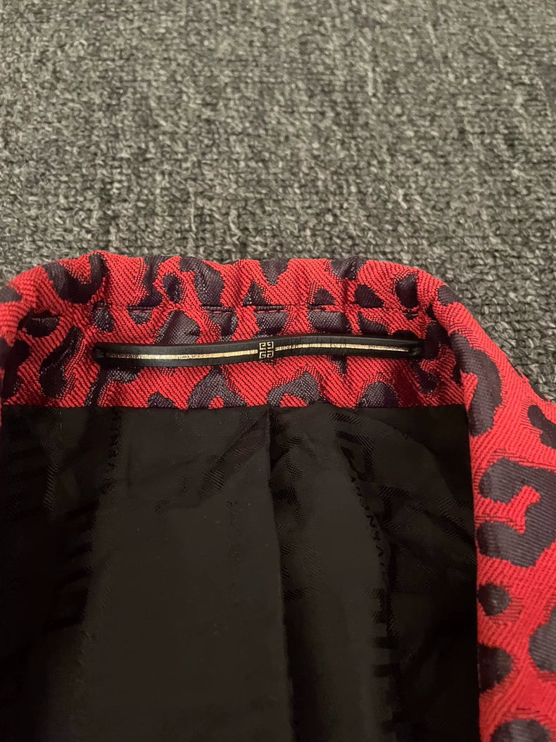 Givenchy Leopard Print Blazer Jacket-yf