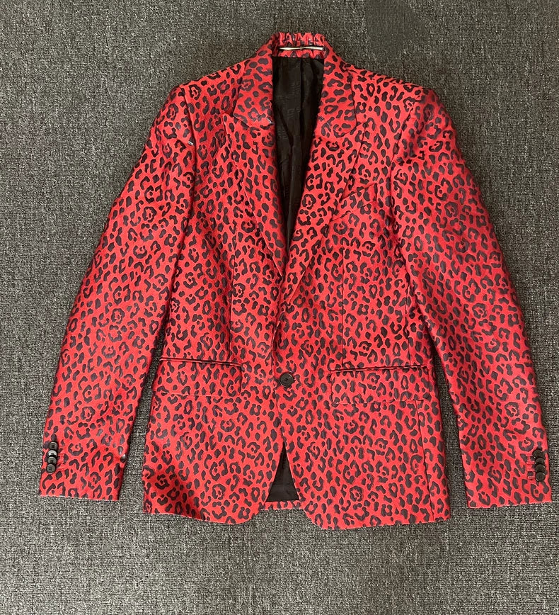 Givenchy Leopard Print Blazer Jacket-yf