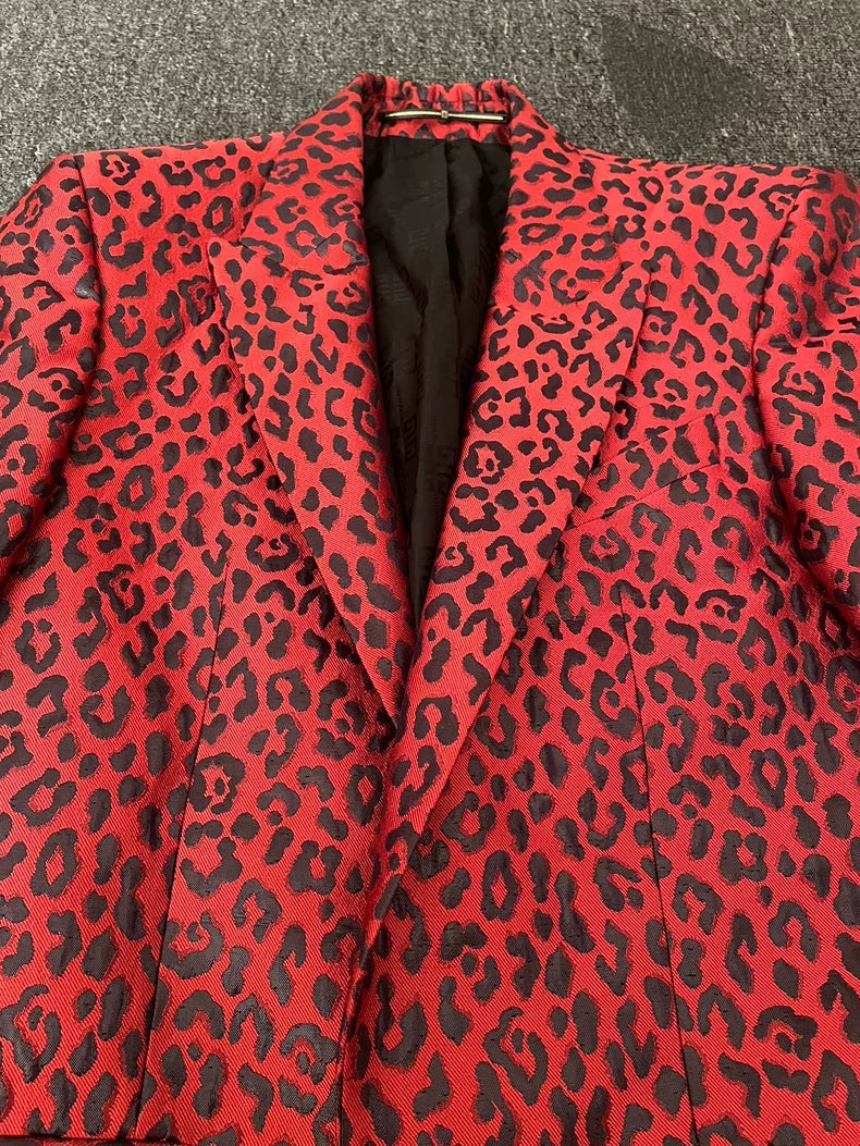 Givenchy Leopard Print Blazer Jacket-yf