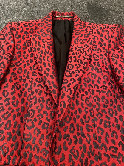 Givenchy Leopard Print Blazer Jacket-yf