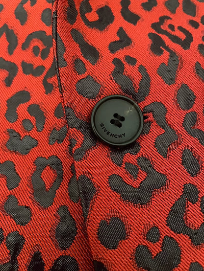 Givenchy Leopard Print Blazer Jacket-yf