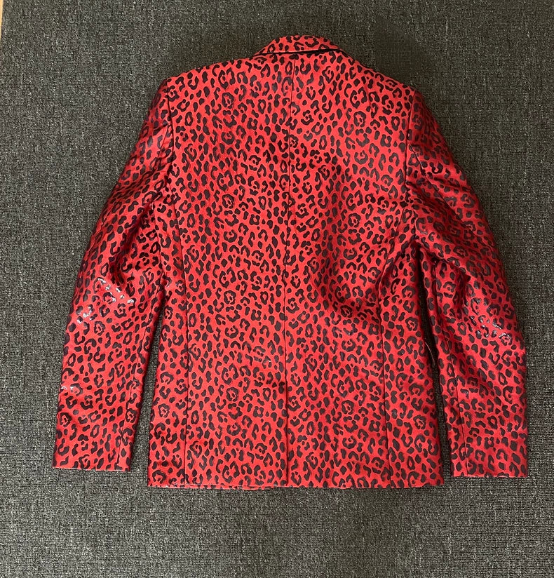 Givenchy Leopard Print Blazer Jacket-yf