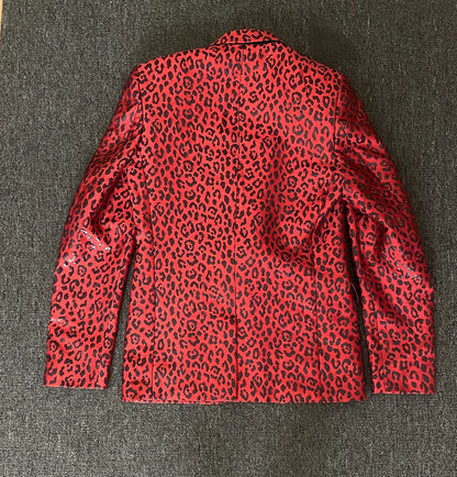 Givenchy Leopard Print Blazer Jacket-yf
