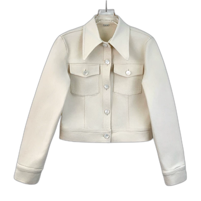 Gucci White Cotton Long Sleeve Denim Jacket