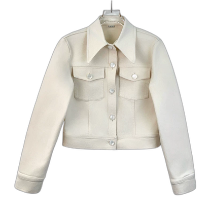 Gucci White Cotton Long Sleeve Denim Jacket