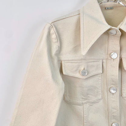 Gucci White Cotton Long Sleeve Denim Jacket