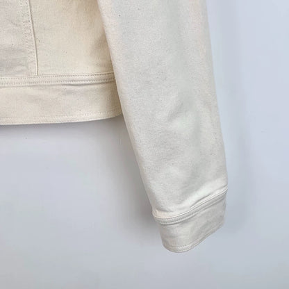 Gucci White Cotton Long Sleeve Denim Jacket