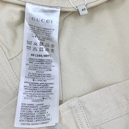 Gucci White Cotton Long Sleeve Denim Jacket