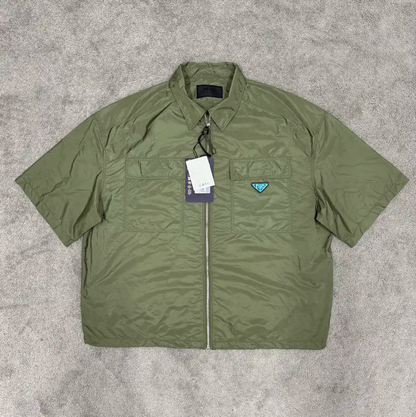 Prada Men's Summer Green Polyester T-Shirt