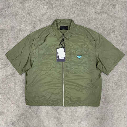 Prada Men's Summer Green Polyester T-Shirt