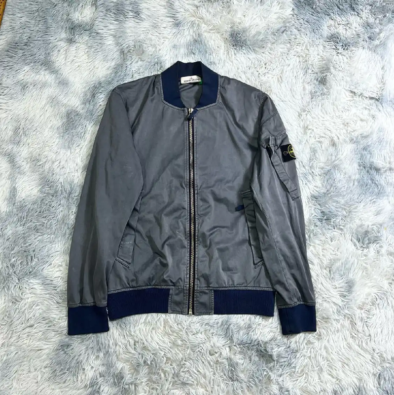 Stone Island Men's Green Cotton Jacket 0089