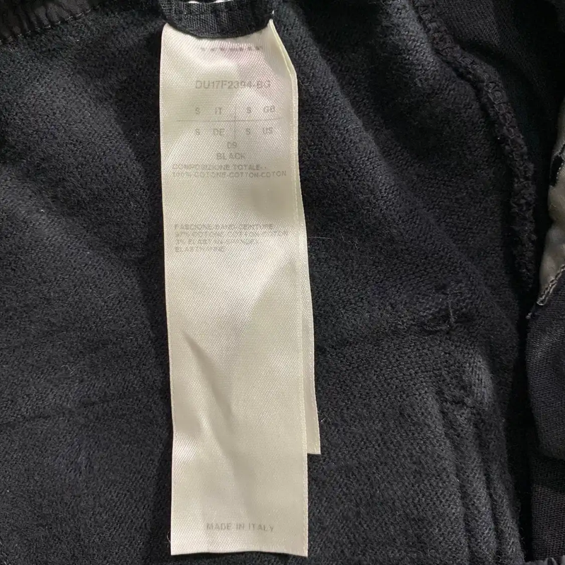 Rick Owens Black Cotton Casual Pants S-size 0089