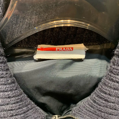 Prada Navy Cotton Men's Down Jacket