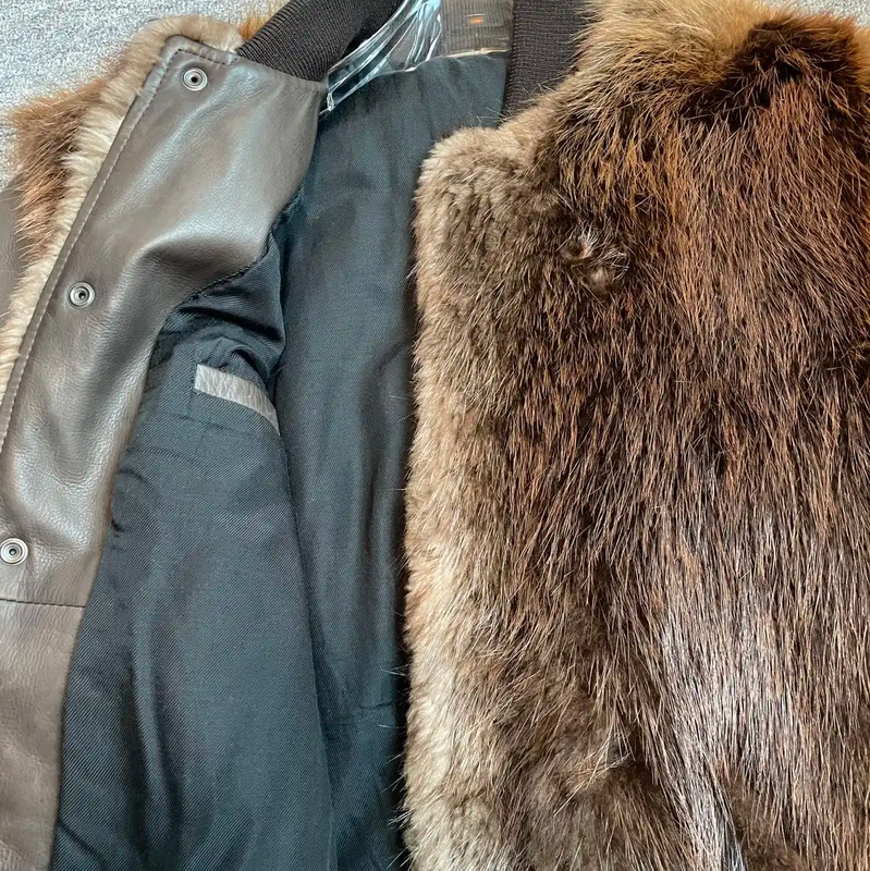 Givenchy Men's Brown Leather Bomber Jacket 0089